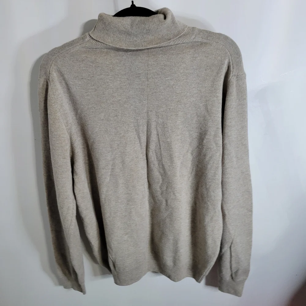 Brooksfield Tan Wool Turtleneck Sweater Men's, Size 54 - Picture 3 of 6